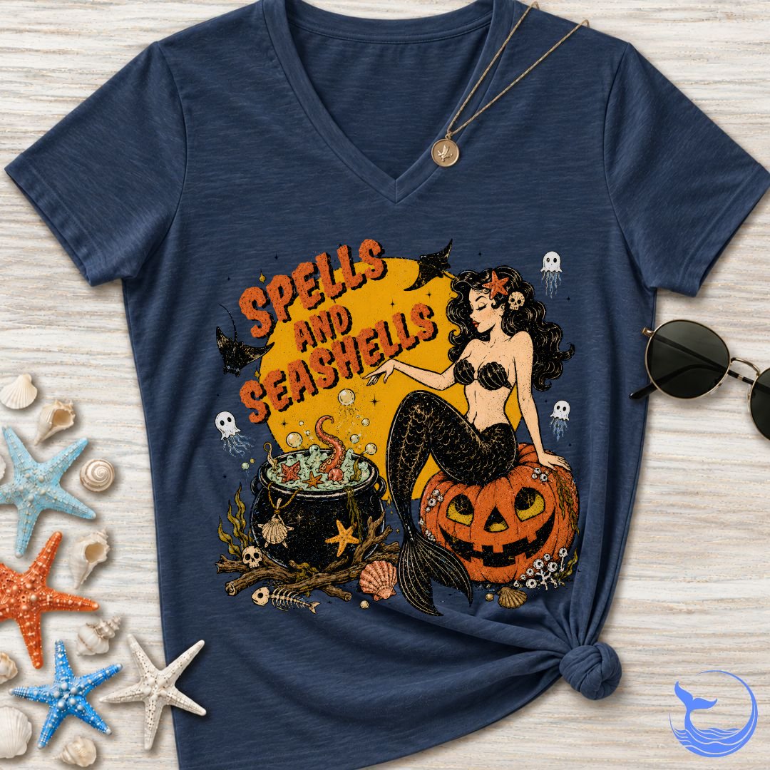 Spells & Seashells Women's V-Neck T-Shirt
