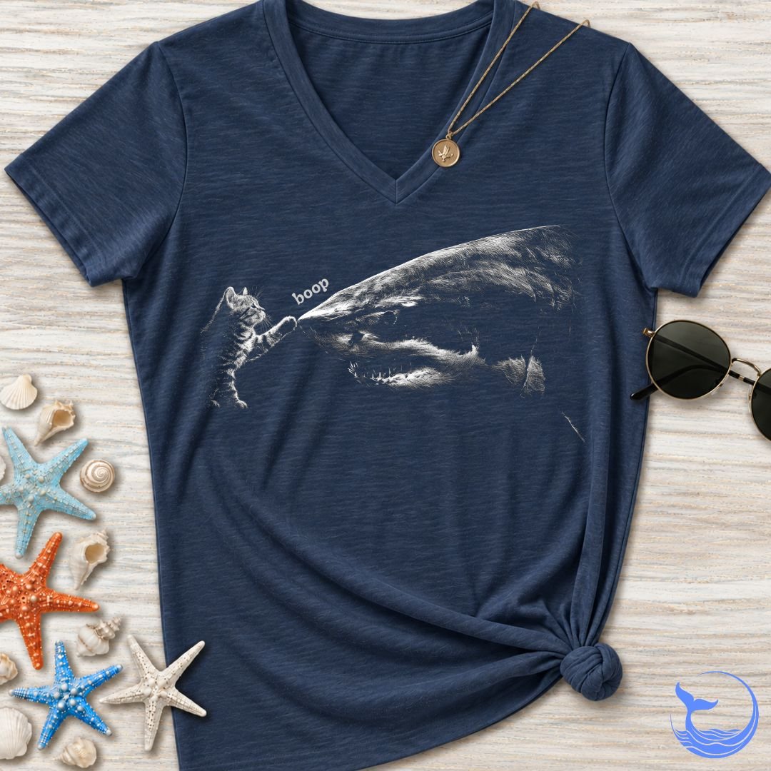 Boop Cat Women's V-Neck T-Shirt