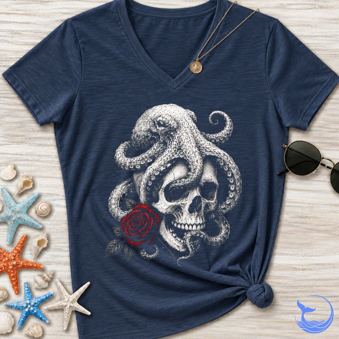 The Last Rose, Octopus Women's V-Neck T-Shirt