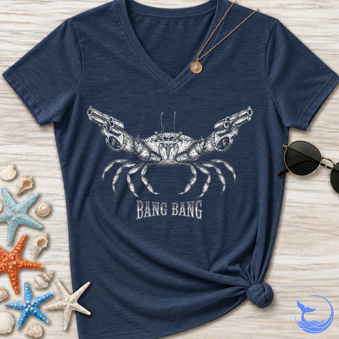 Bang Bang Crab Women's V-Neck T-Shirt