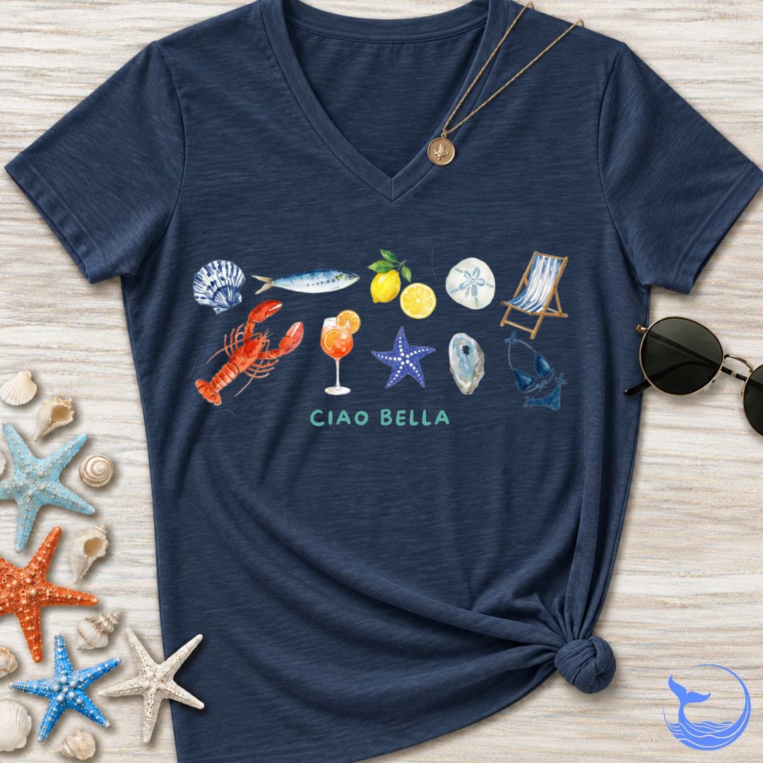 Italian Summer Women's V-Neck T-Shirt