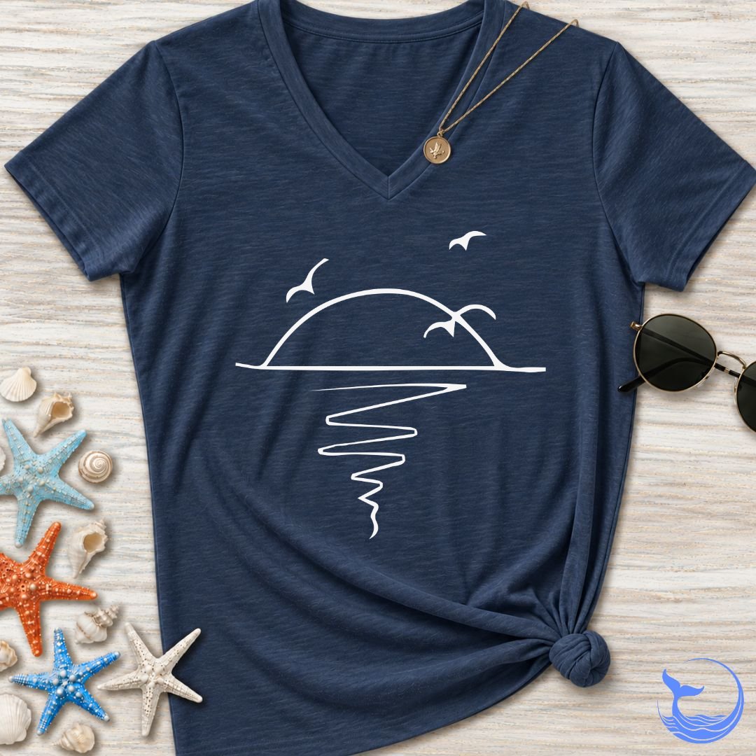 Sunset Women's V-Neck T-Shirt