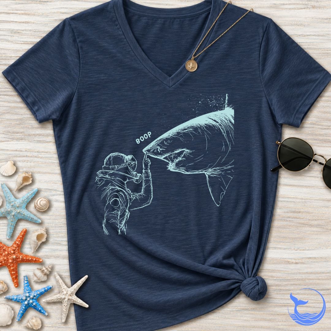 Boop, Shark Women's V-Neck T-Shirt