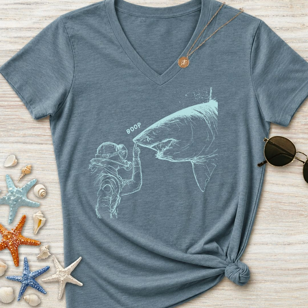 Boop, Shark Women's V-Neck T-Shirt