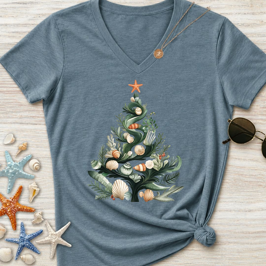 Underwater Christmas Women's V-Neck T-Shirt