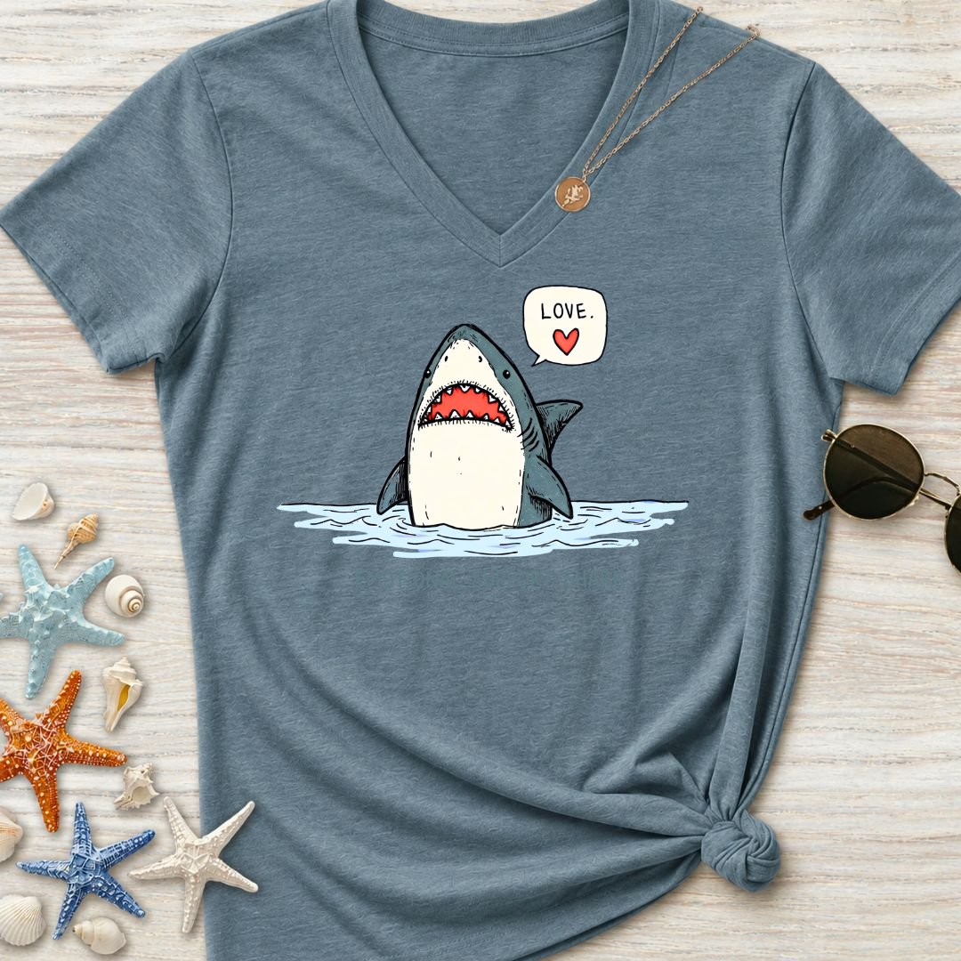 Emotional Support Shark Women's V-Neck T-Shirt