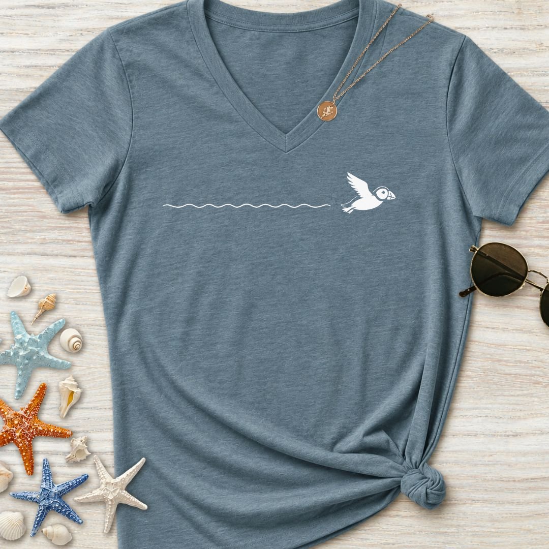 Puffin Trail Women's V-Neck T-Shirt