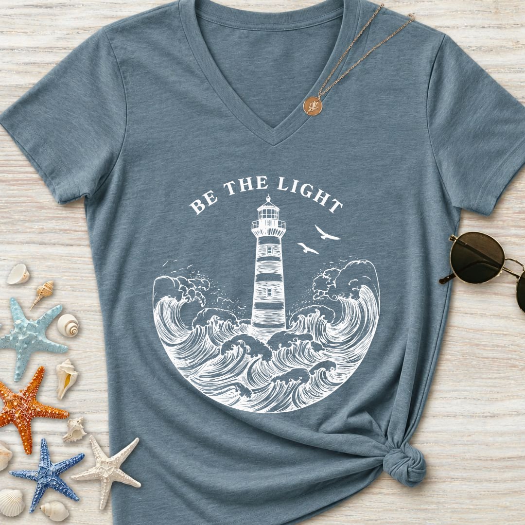 Be The Light Women's V-Neck T-Shirt