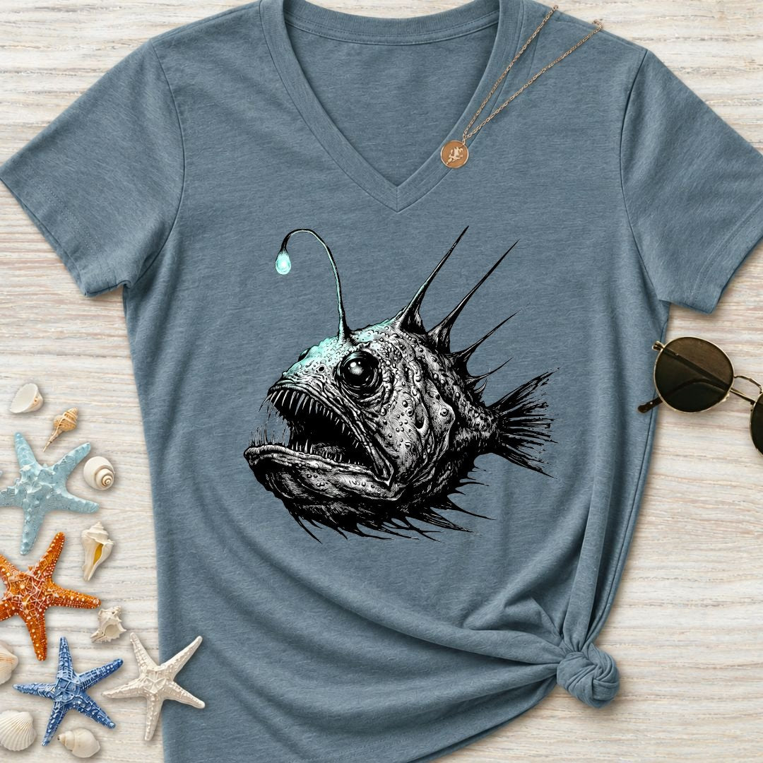 Angler Fish Women's V-Neck T-Shirt