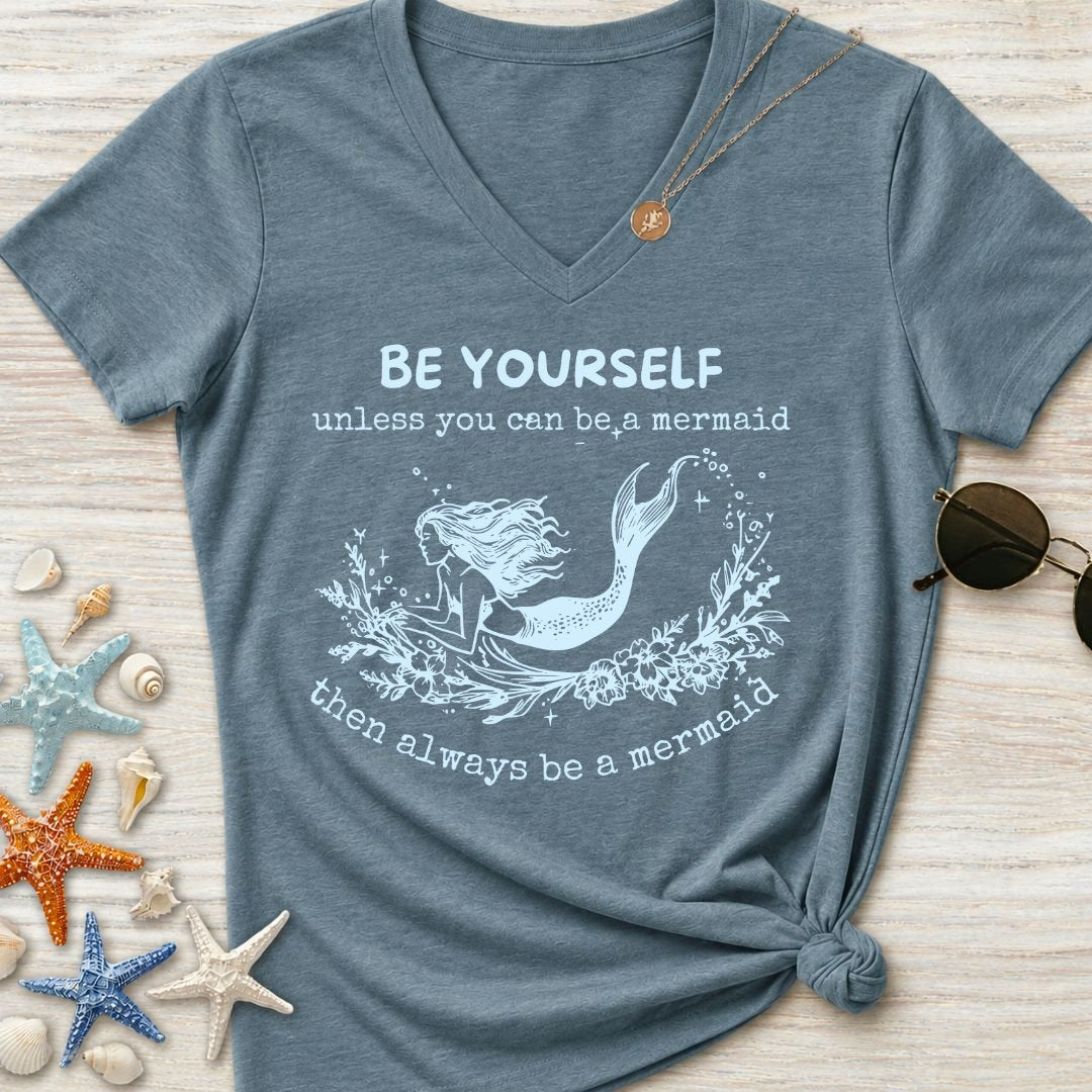 Be A Mermaid Women's V-Neck T-Shirt