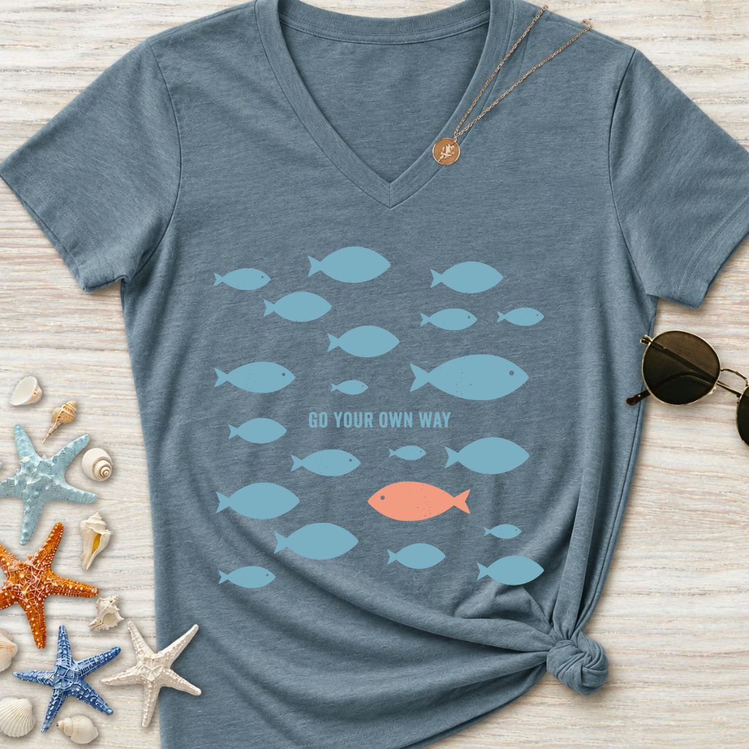 Go Your Own Way Women's V-Neck T-Shirt