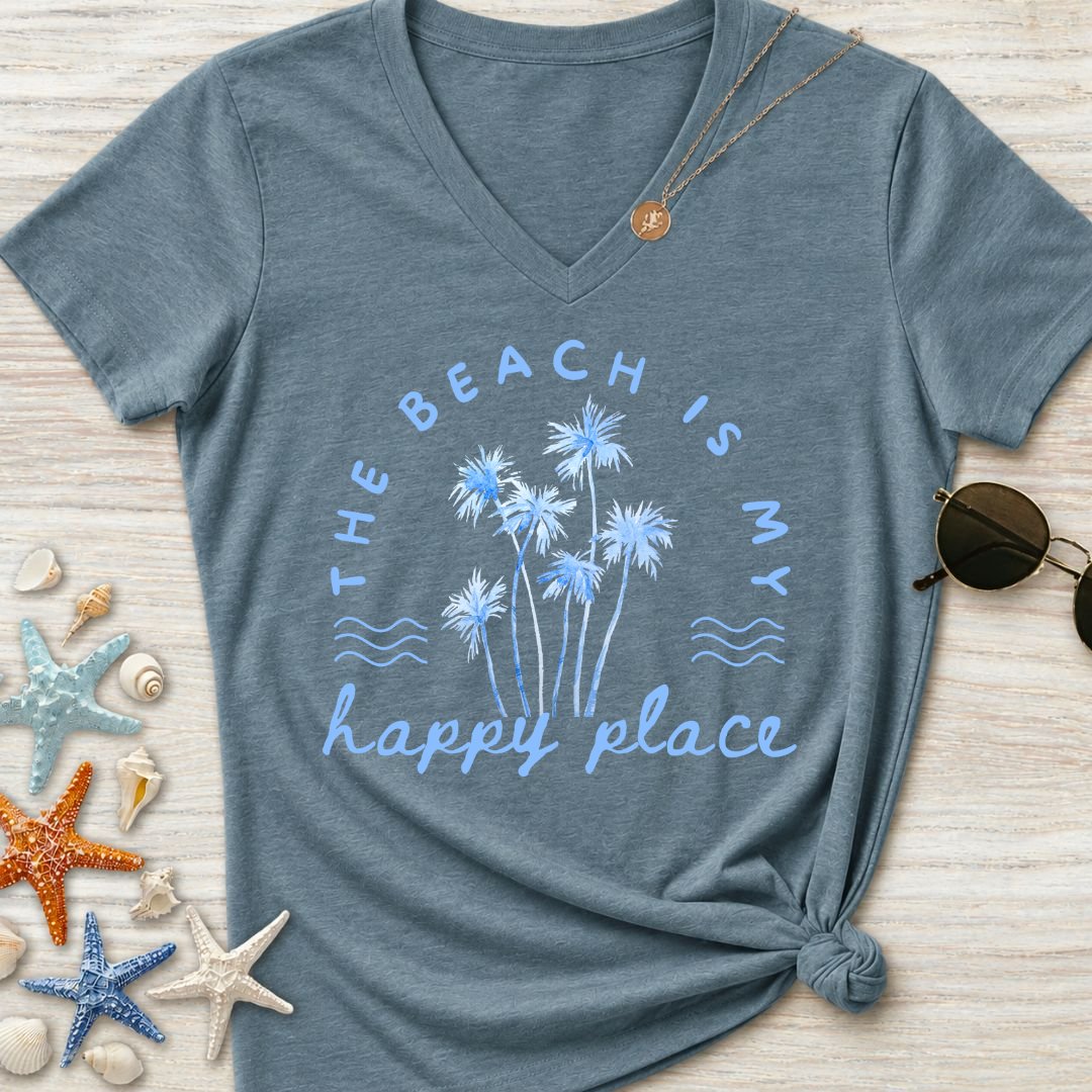 Happy Place Women's V-Neck T-Shirt