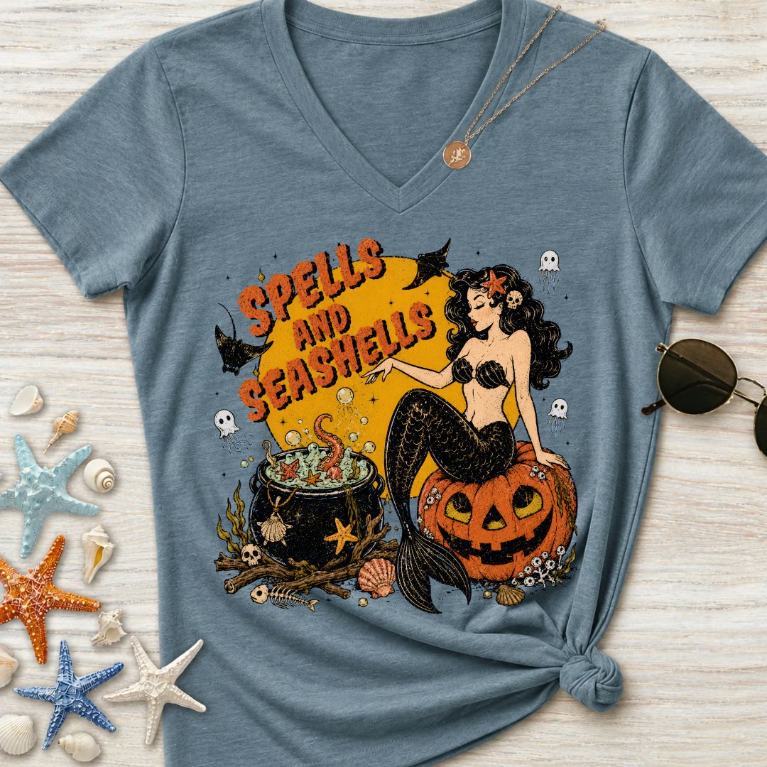 Spells & Seashells Women's V-Neck T-Shirt