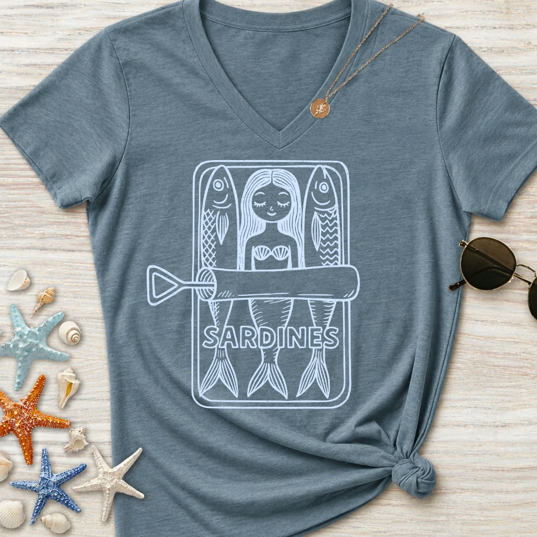 Mermaid Sardines Women's V-Neck T-Shirt
