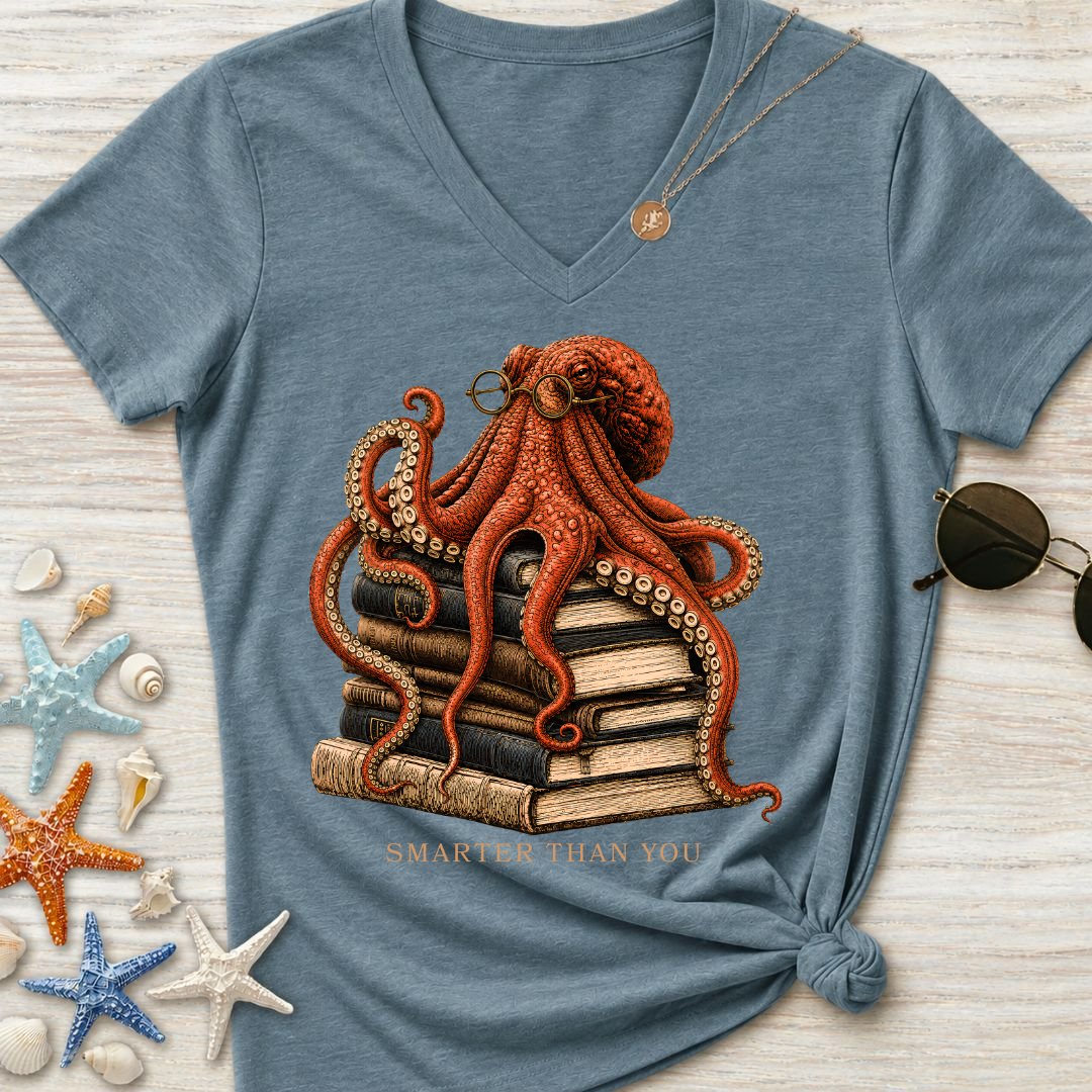 Smarter Than You, Octopus Women's V-Neck T-Shirt