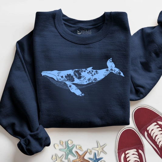 Ink Whale Sweatshirt S / Navy