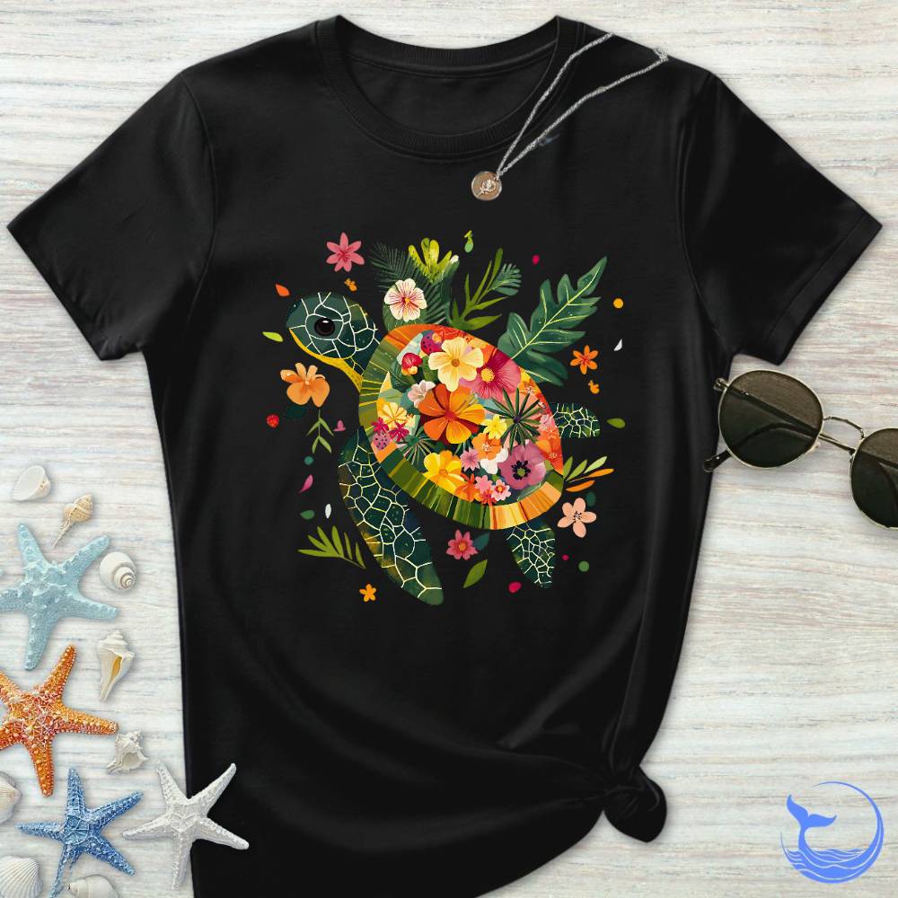 Floral Turtle Women's T-Shirt