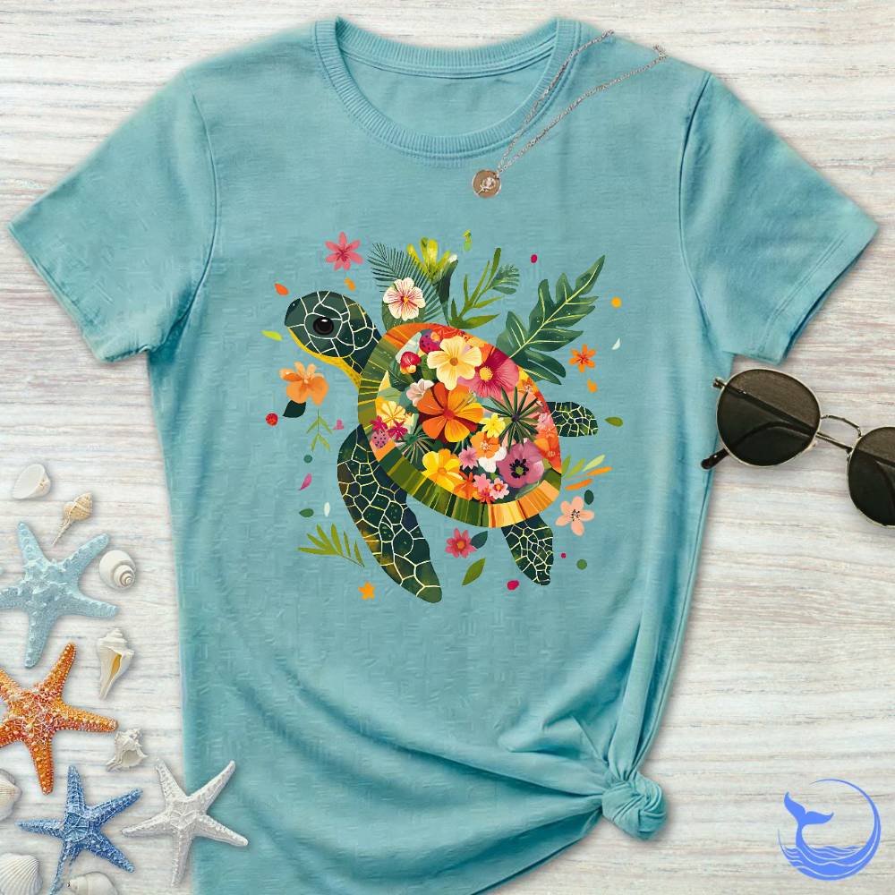 Floral Turtle Women's T-Shirt