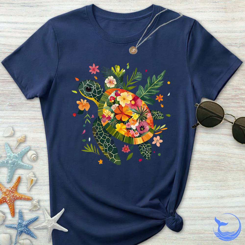 Floral Turtle Women's T-Shirt
