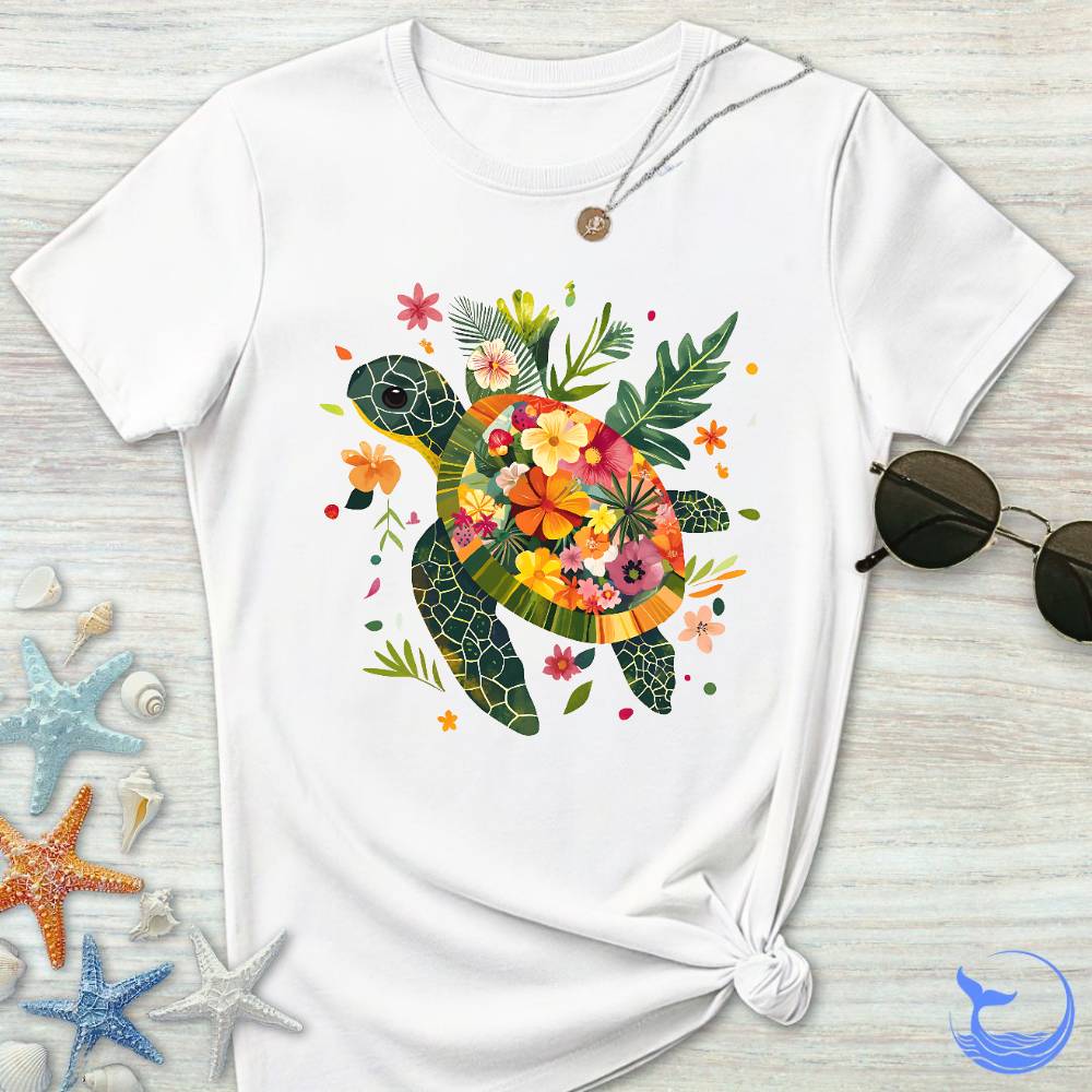 Floral Turtle Women's T-Shirt