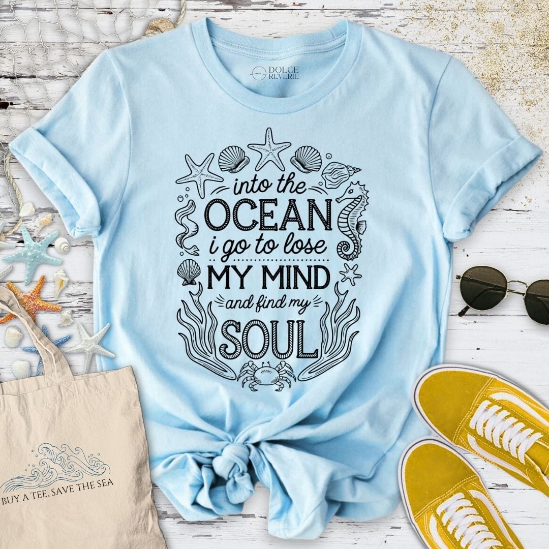 Into The Ocean I Go T-Shirt Light Blue / S