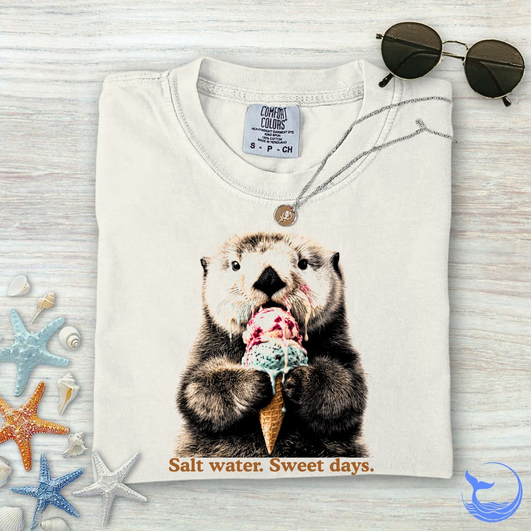 Salt Water Sweet Days Otter Comfort Colors T-Shirt