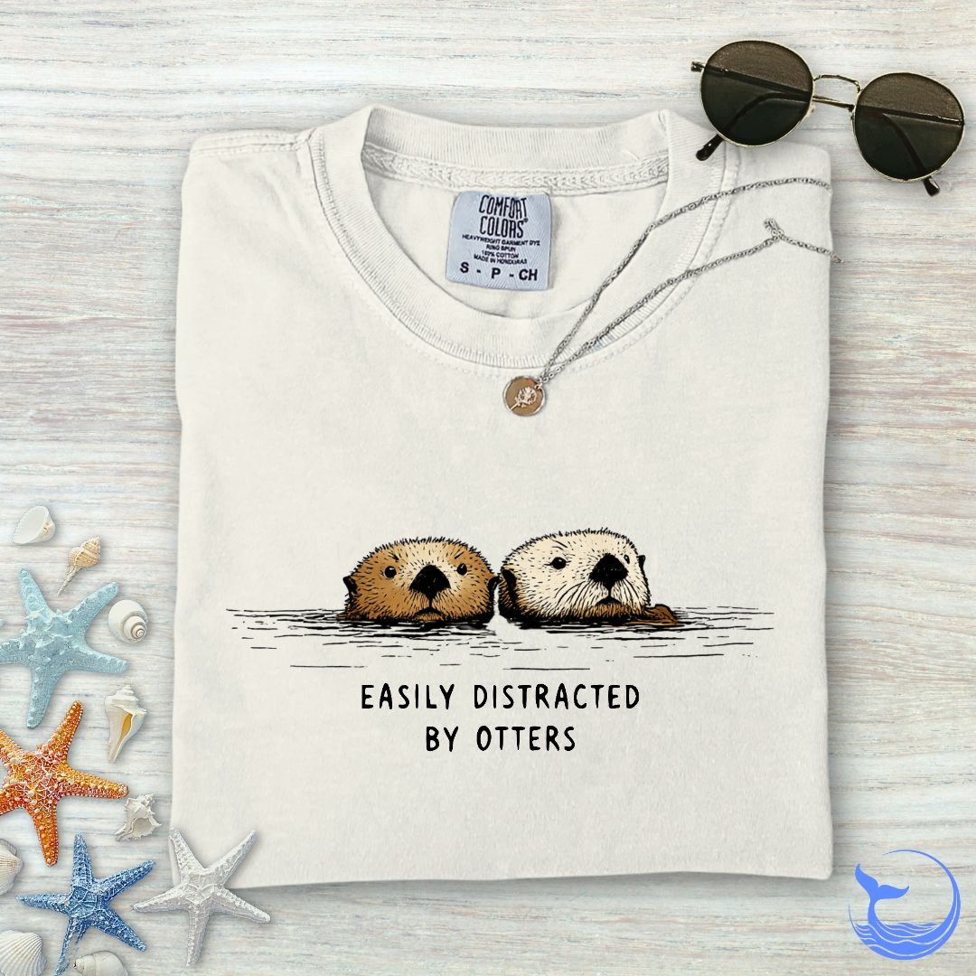 Distracted By Otters Comfort Colors T-Shirt