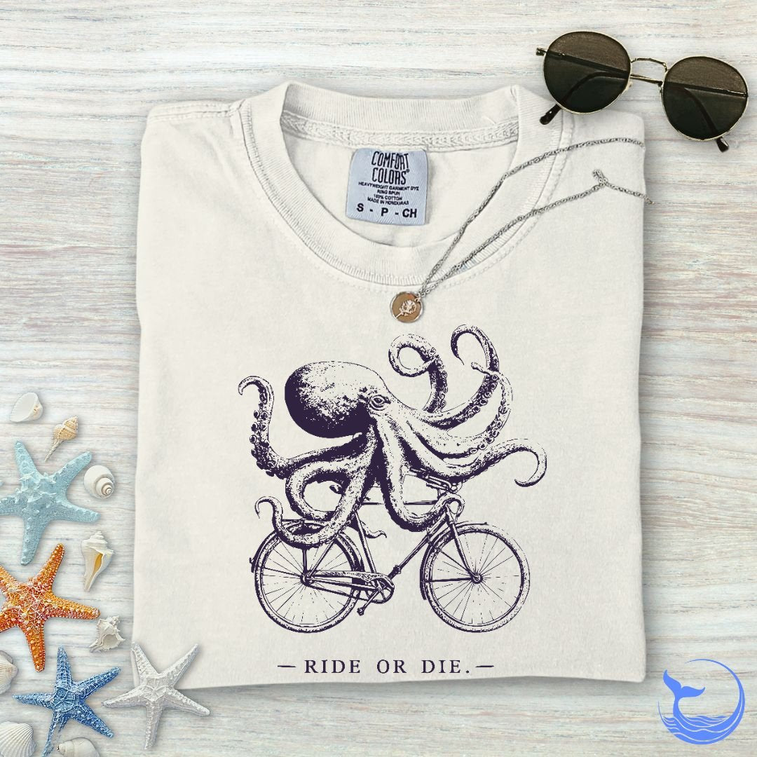 Ride Or Die Octopus Comfort Colors T-Shirt