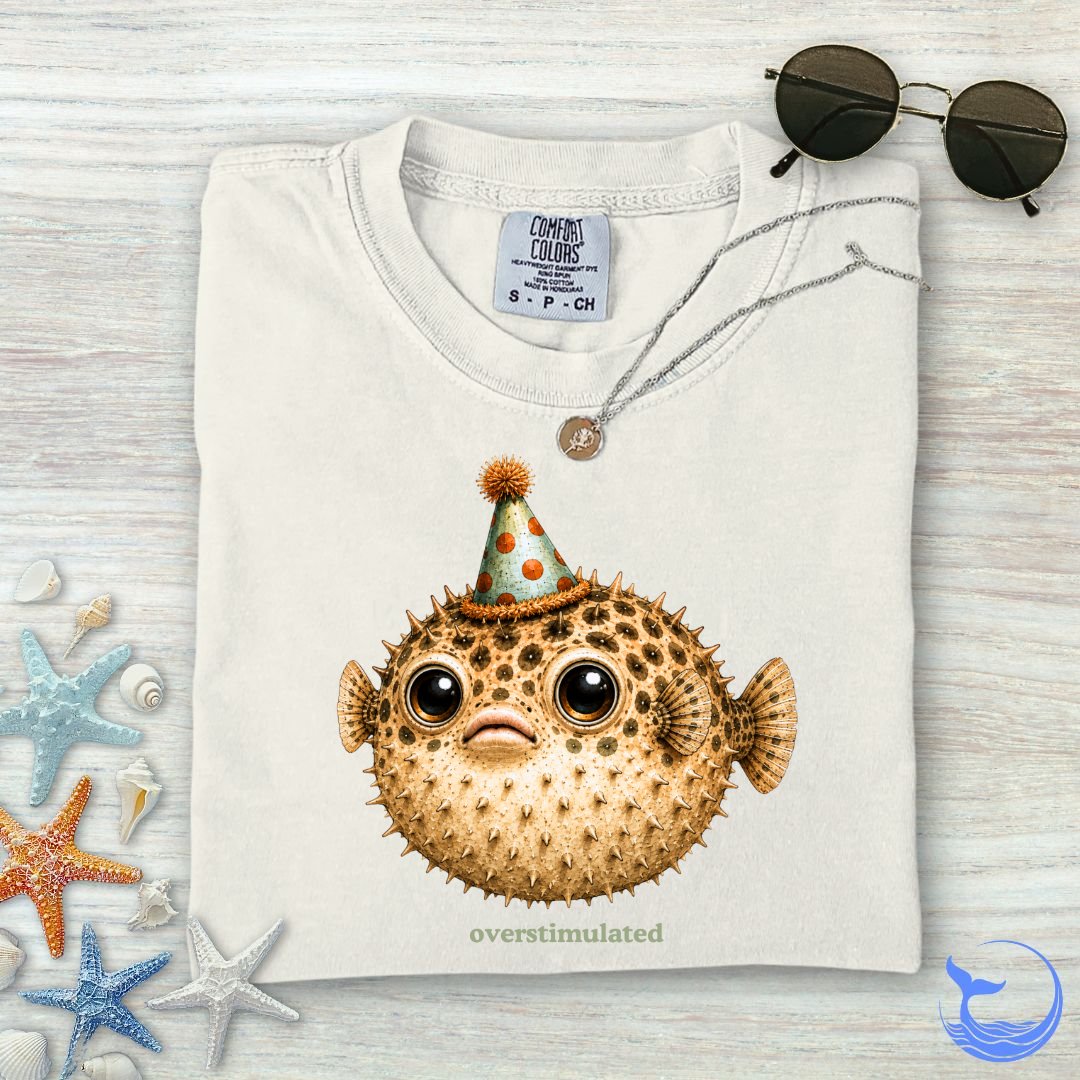 Overstimulated Pufferfish Comfort Colors T-Shirt
