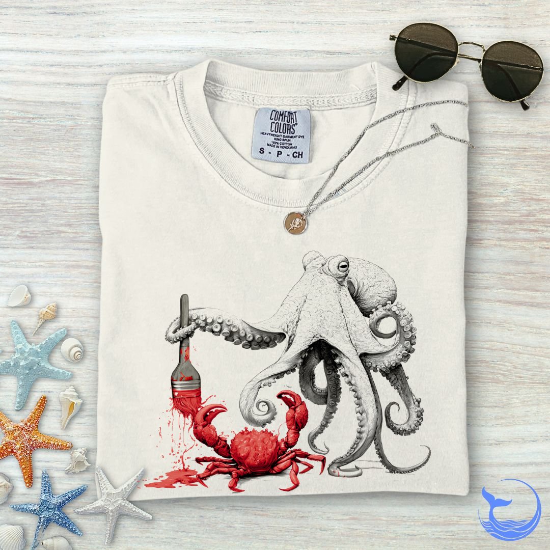 Off To Paint Stuff, Octopus Comfort Colors T-Shirt