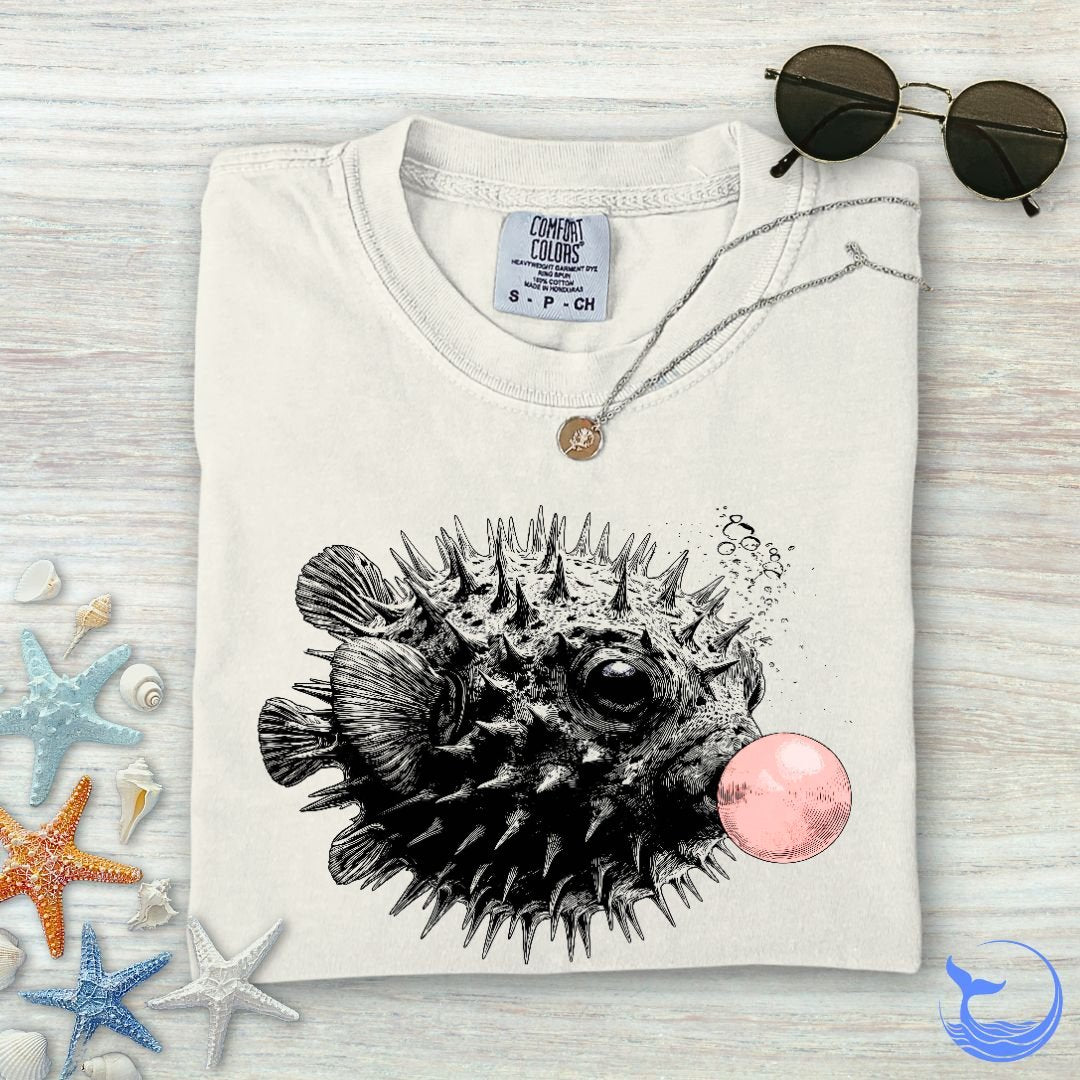 Bubblegum Pufferfish Comfort Colors T-Shirt