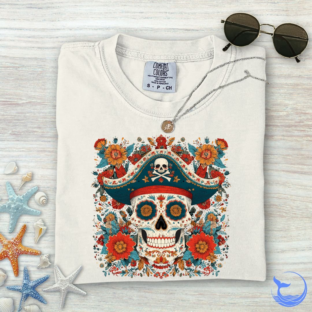 Mexican Pirate Skull Comfort Colors T-Shirt