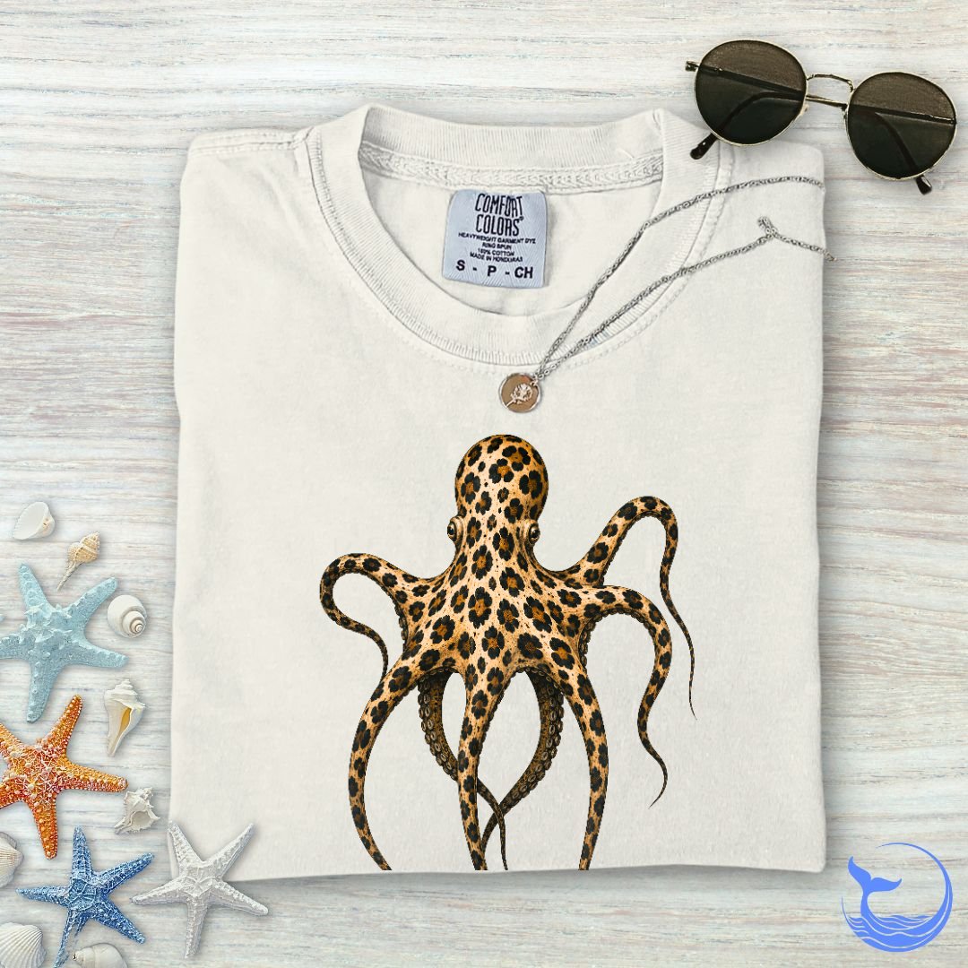 Cheetah Octopus Comfort Colors T-Shirt