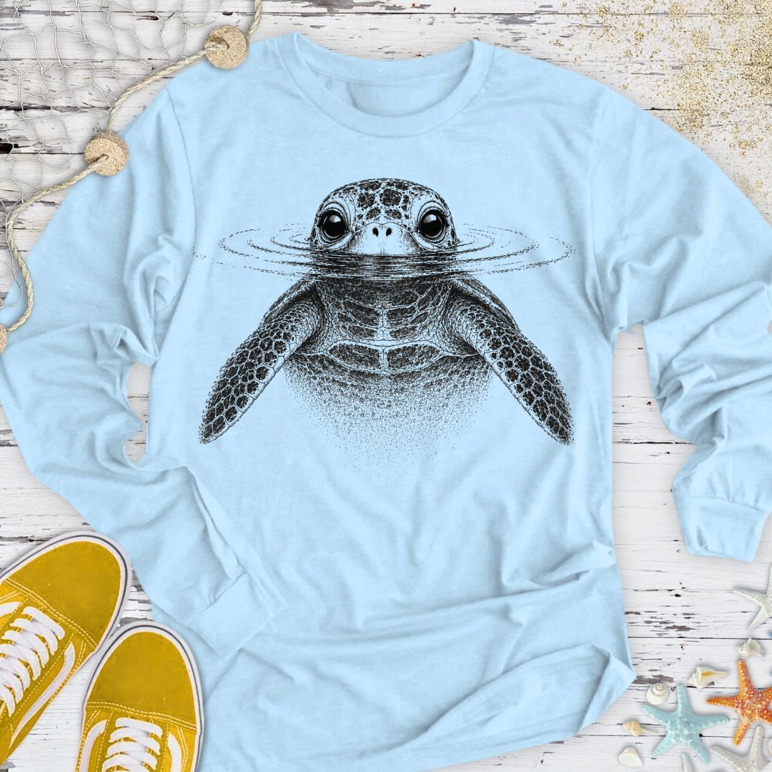 Curious Turtle Long Sleeve Tee