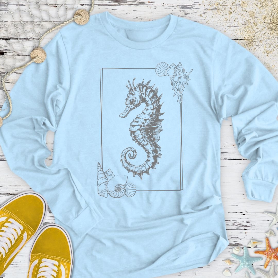 Vintage Seahorse Long Sleeve Tee