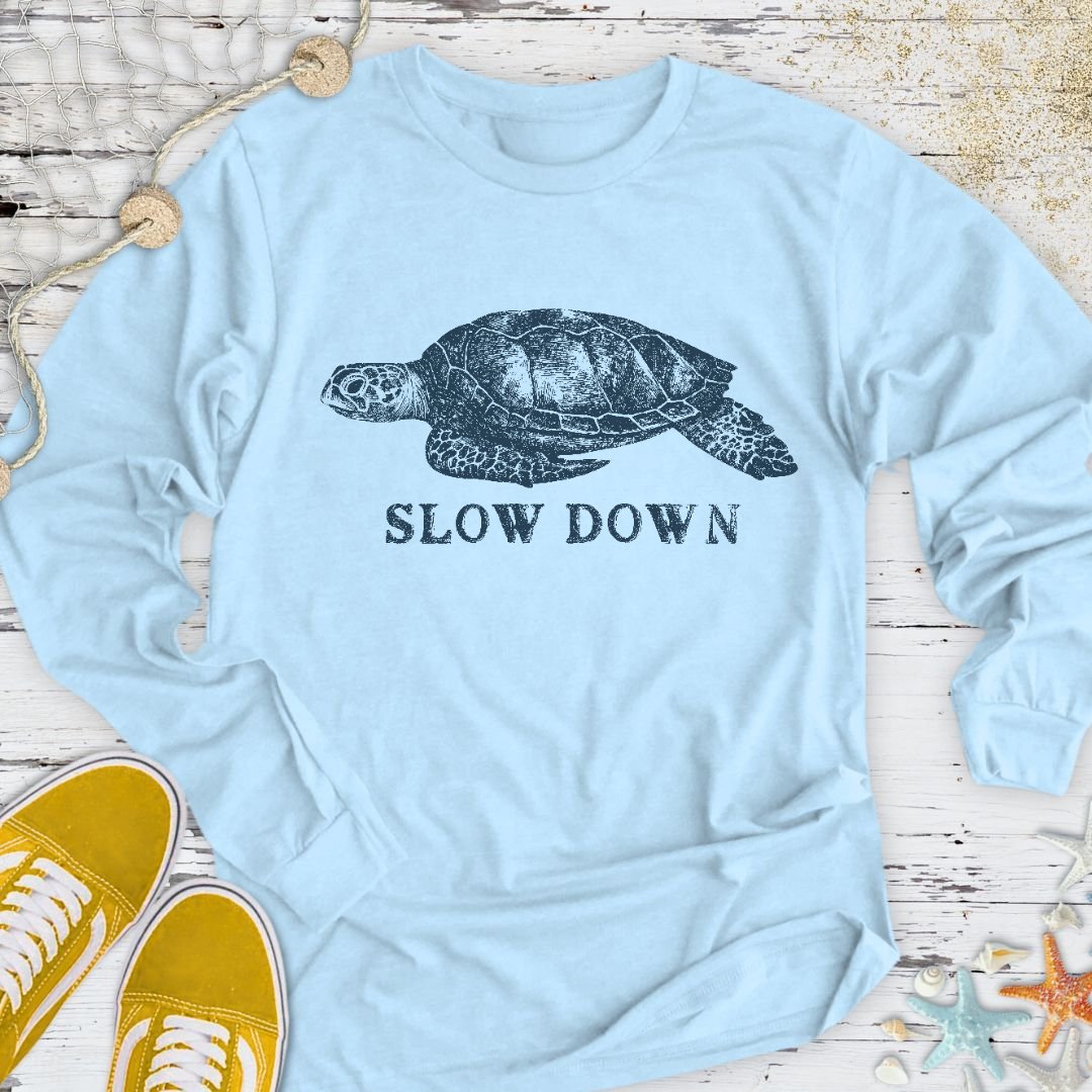 Slow Down Turtle Long Sleeve Tee
