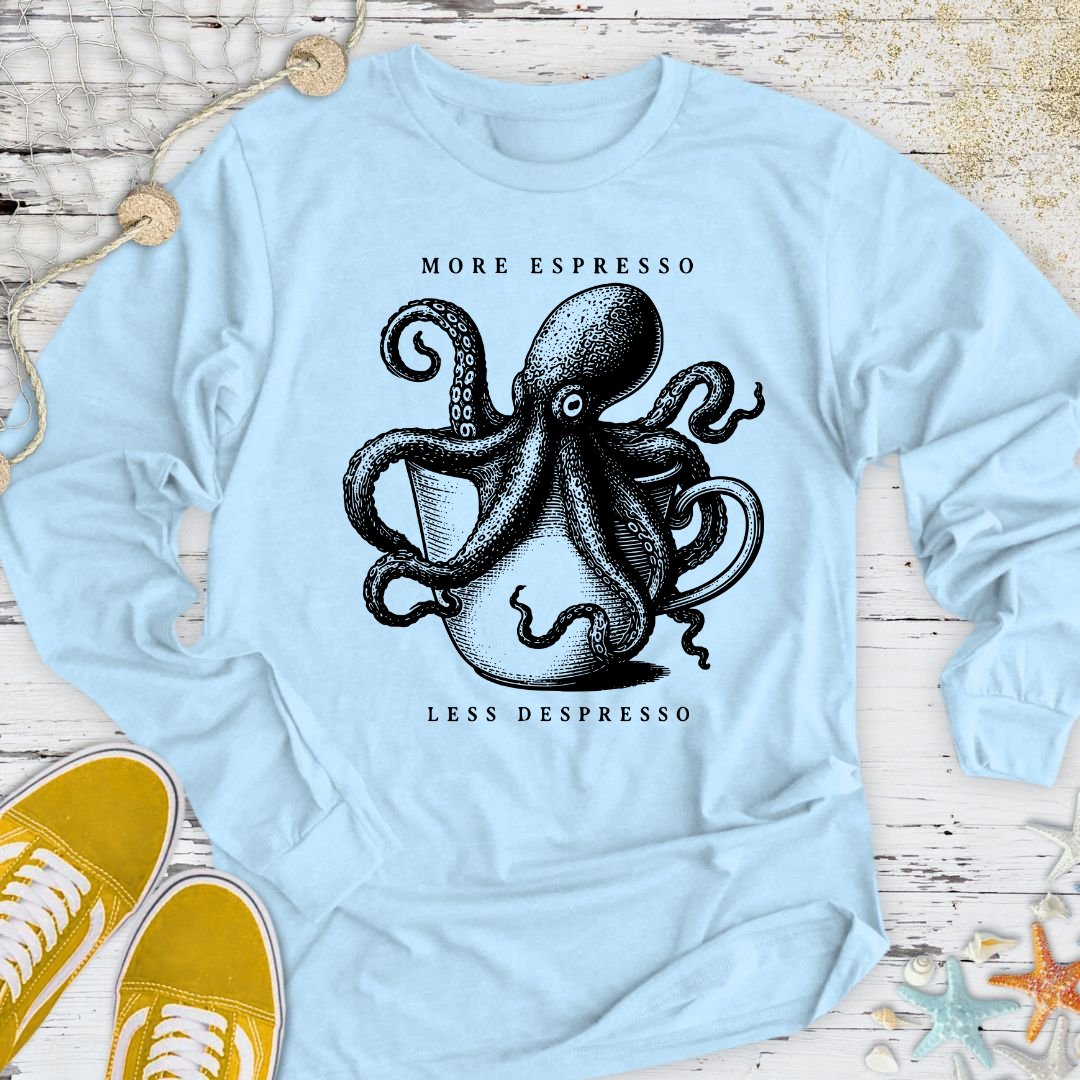 Espresso Octopus Long Sleeve Tee