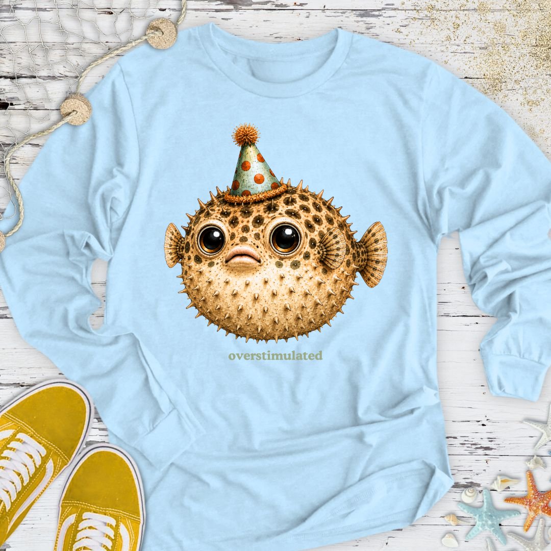 Overstimulated Pufferfish Long Sleeve Tee