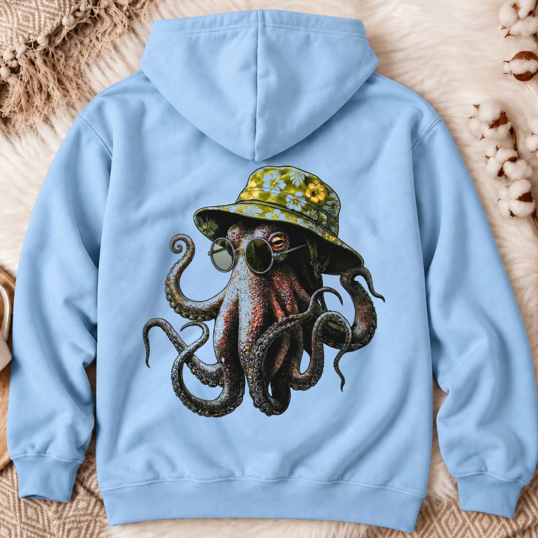 Summer Octopus Back Print Hoodie