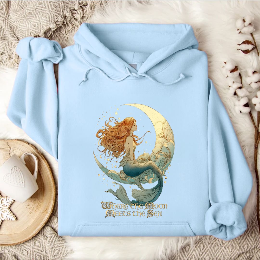 Moon Meets The Sea, Mermaid Hoodie