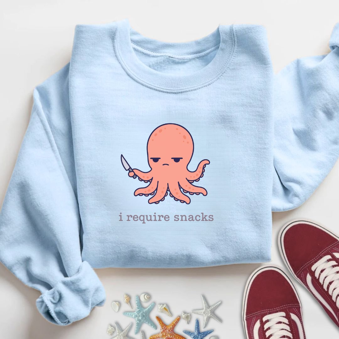 I Require Snacks Octopus Sweatshirt