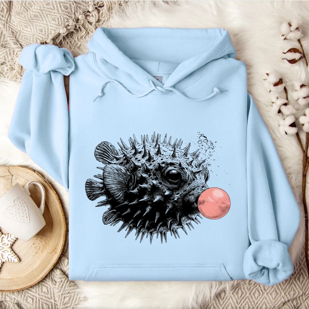 Bubblegum Pufferfish Hoodie