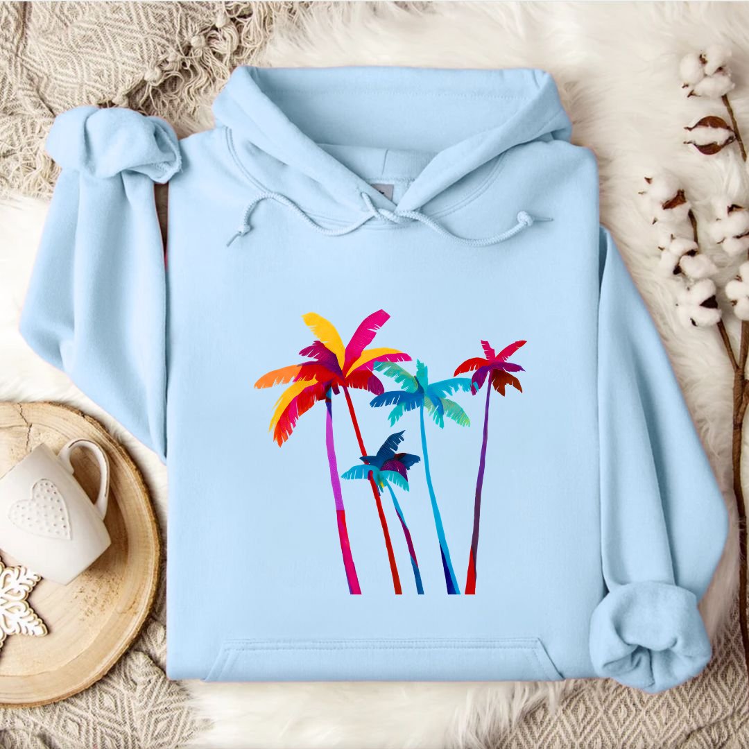 Artistic Palm Trees Hoodie