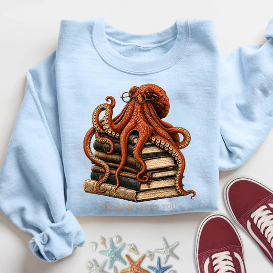 Smarter Than You Sweatshirt in Light Blue - Dolce Reverie