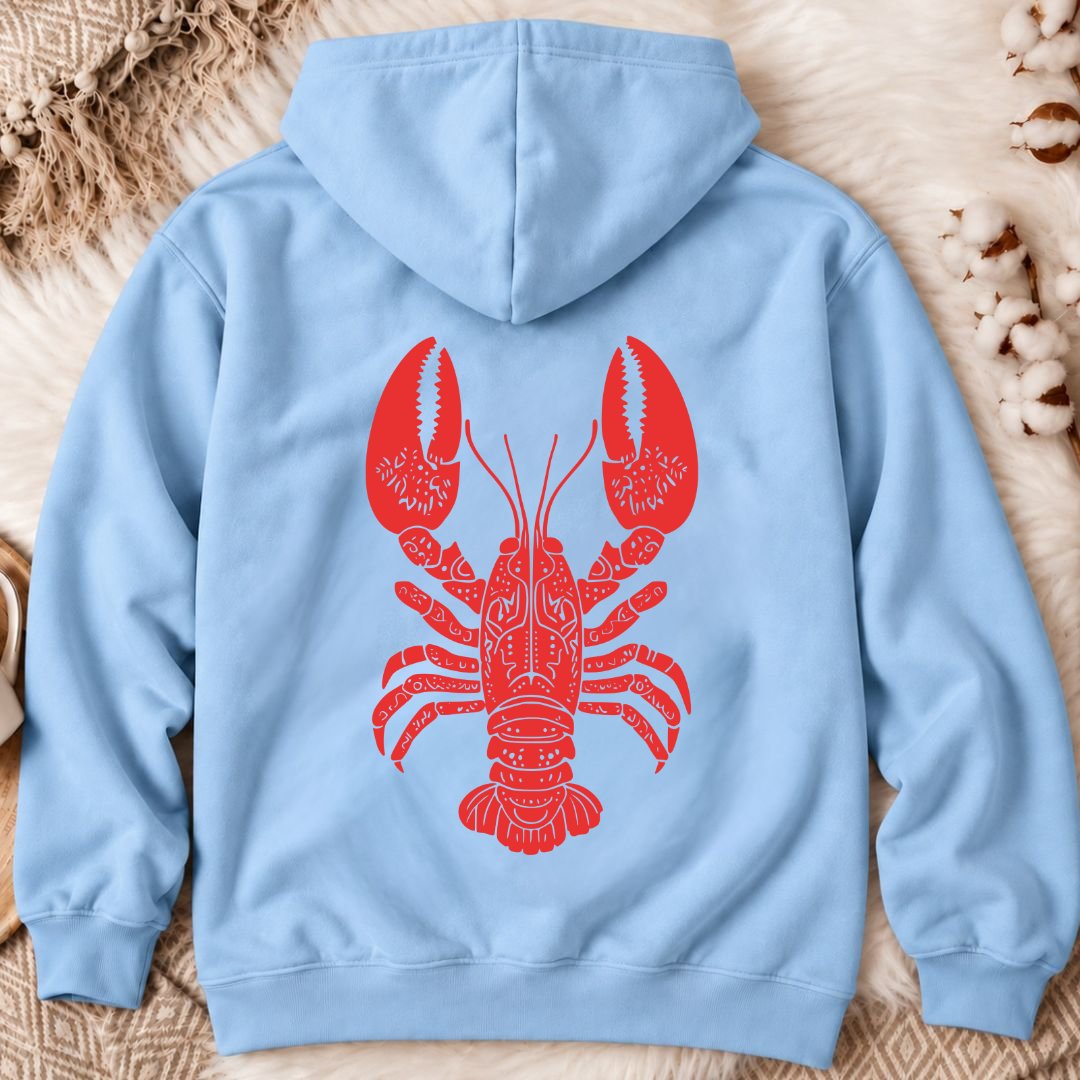 Tribal Lobster Back Print Hoodie