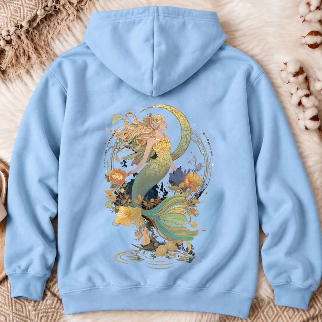 Whimsical Mermaid Back Print Hoodie