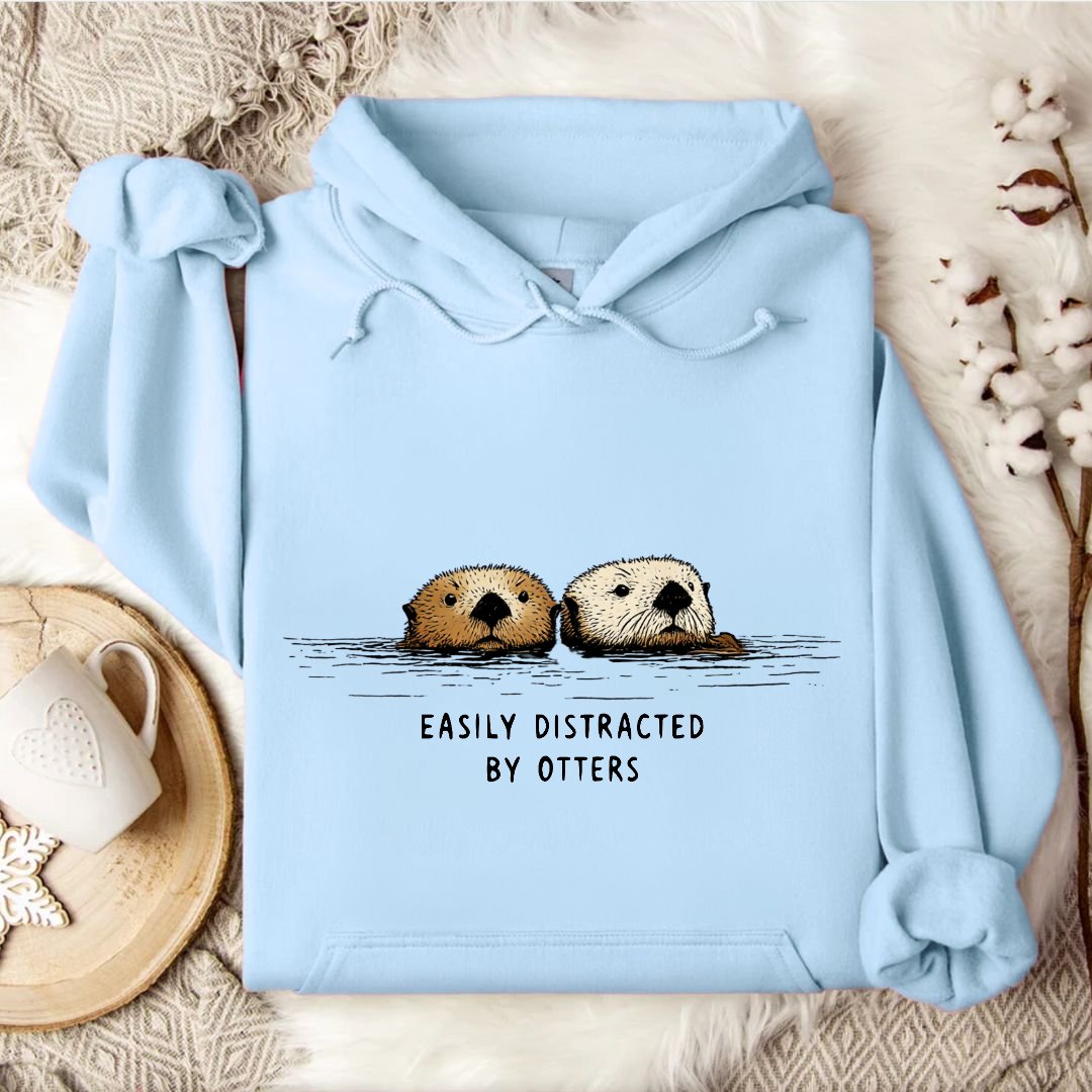 Distracted By Otters Hoodie