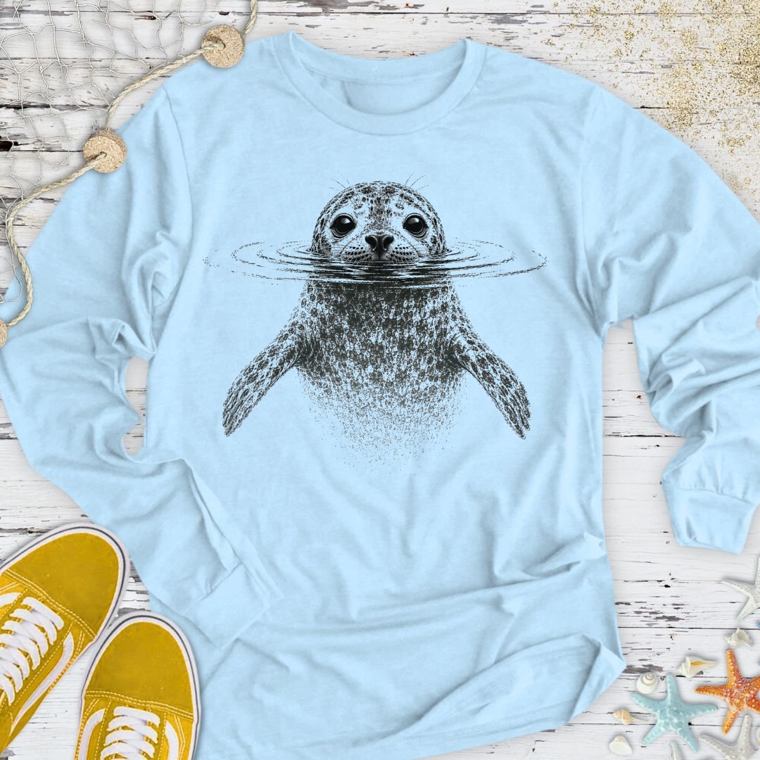 Swimming Seal Long Sleeve Tee