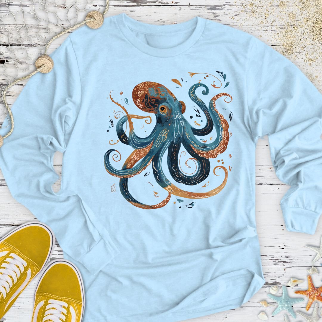 Boho Octopus Long Sleeve Tee