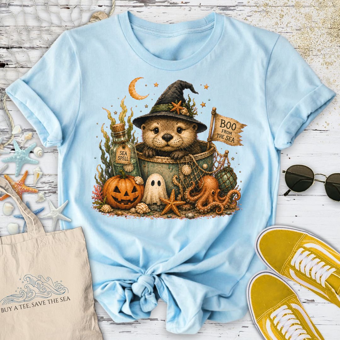 Boo From The Sea, Halloween Otter T-Shirt
